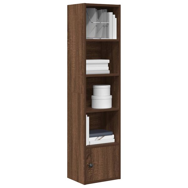 vidaXL Bookcase Brown Oak Engineered Wood Medium Reversible Bookcase