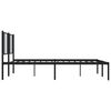 vidaXL Bed Frame Black Steel Super King Bed Frame Rectangular