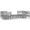 vidaXL Garden Lounge Set Grey Solid pinewood Modular Garden Lounge Set