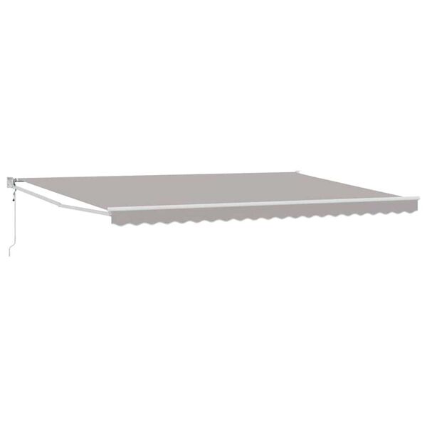 vidaXL Retractable Awning Light Grey 196.85" x 118.11