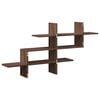 vidaXL Wall Shelf Brown Oak Engineered Wood Large Wall Shelf