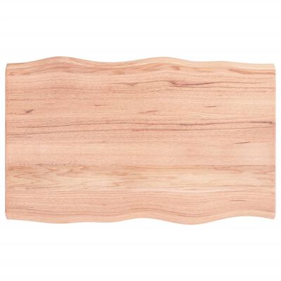 vidaXL Table Top Light Brown 31.5"x19.7"x(0.8"-1.6") Treated Solid Wood Live Edge