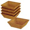 vidaXL Garden Planter 5 pcs Rusty 19.69 x 19.69 x 5.91 in