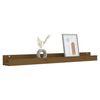 vidaXL Wall Shelf Honey brown Solid pine wood Standard Wall mounting