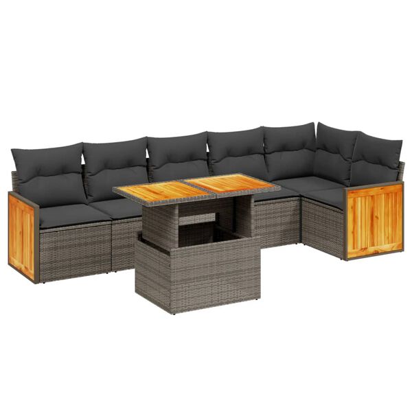 vidaXL Garden Sofa Set Grey