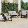 vidaXL Balcony Furniture Set Black Powder-coated steel Medium
