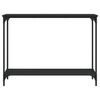 vidaXL Console Table Black Engineered wood, Metal Standard