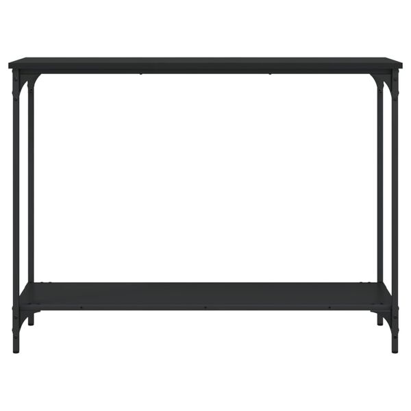 vidaXL Console Table Black Engineered wood, Metal Standard