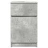 vidaXL Bedside Cabinet Concrete Gray Engineered Wood Medium Storage