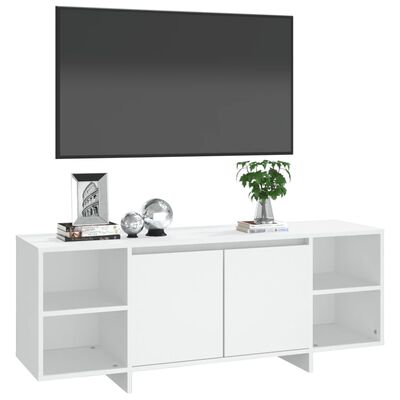 vidaXL TV Stand White 51.2"x13.8"x19.7" Engineered Wood