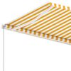 vidaXL Retractable Awning Yellow and White