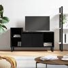 vidaXL TV Cabinet Black Engineered Wood Medium TV Cabinet Rectangular