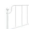 vidaXL Bed Frame White Steel Single Classic/Traditional Style Durable