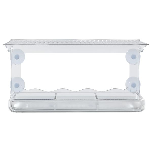 vidaXL Window Bird Feeder Transparent Acrylic 11.8 x 4.7 x 5.9 in