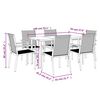 vidaXL 7 Piece Patio Dining Set Black Textilene and Steel