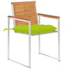 vidaXL Patio Chairs with Cushions 2 pcs Solid Acacia Wood and Steel