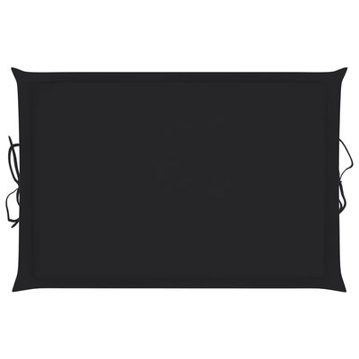 vidaXL Sun Lounger Cushion Black 73.2"x22.8"x1.2" Oxford Fabric