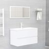 vidaXL Bathroom Furniture Set White Engineered Wood Medium