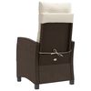 vidaXL Reclining Garden Chair Brown, Cream White