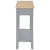vidaXL Console Table Grey and natural wood