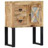 vidaXL Sideboard Natural Solid Mango Wood and Galvanized Steel Medium