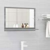 vidaXL Mirror Gray Sonoma Engineered wood Mirror Wall Mounted Mirror