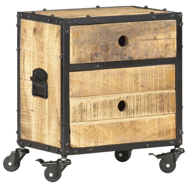 vidaXL Bedside Cabinet White and Black