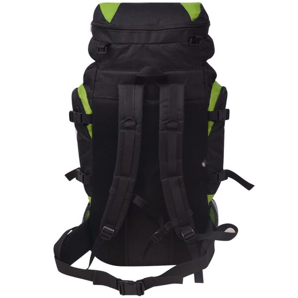 vidaXL Hiking Backpack XXL 19.8 gal Black and Green