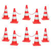 vidaXL Chain Cone Set with 32.8 ' Chain Red and white