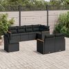 vidaXL Garden Sofa Set Black