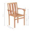 vidaXL Dining Set natural teak