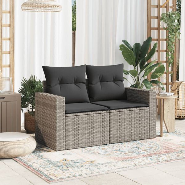 vidaXL Garden Sofa Grey