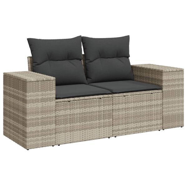 vidaXL Garden Sofa Set Light grey, Anthracite
