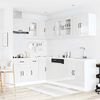 vidaXL Kitchen Cabinet Set Gloss White Engineered wood and glass