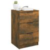 vidaXL Bedside Cabinet Smoked Oak Engineered Wood Medium Bedside Cabinet