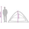 vidaXL Camping Tent Dome 4-Person Grey and Orange Waterproof