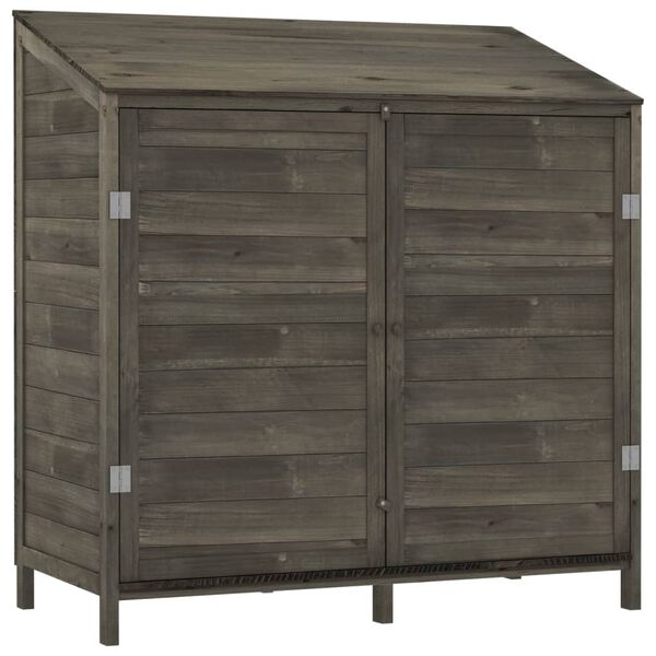 vidaXL Garden Shed Anthracite Solid fir wood Medium Garden Shed
