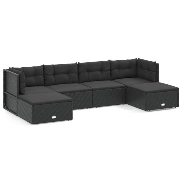 vidaXL Garden Lounge Set Black