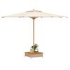 vidaXL Parasol Base Cover Beige and brown PE Rattan and Acacia Wood