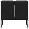vidaXL Bathroom Sink Cabinet Black Oak 23.62 x 11.81 x 23.62 in