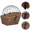 vidaXL Bike Rear Basket with Cover 21.7"x12.2"x14.2" Natural Willow
