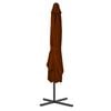 vidaXL Garden Parasol Terracotta Polyester 98.4x98.4 in Rotatable