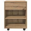 vidaXL Rolling Cabinet Old wood Engineered wood Medium Rolling Cabinet