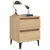 vidaXL Bed Cabinet Sonoma Oak 15.7"x13.8"x19.7" Engineered Wood