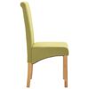 vidaXL Dining Chair Set of 2 Green Fabric and wooden frame Standard