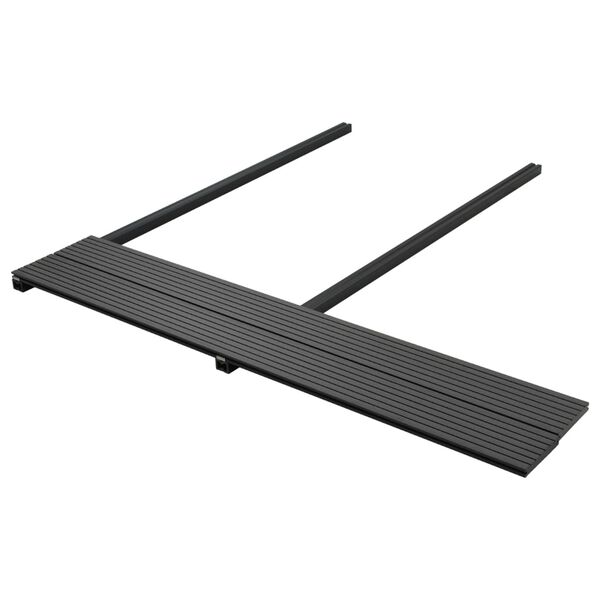 vidaXL WPC Solid Decking Boards with Accessories 65.6 '&sup2; 7.2 ' Black (10x45008)