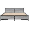 vidaXL Bed Frame Grey Sonoma Engineered wood, steel 120 x 79 in