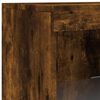 vidaXL Sideboard with LED Lights Smoked Oak 63.8"x14.6"x39.4"