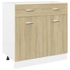 vidaXL Kitchen Cabinet Set Sonoma Oak Engineered Wood Large