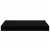 vidaXL Wall Shelf Set of 2 High gloss black Honeycomb MDF, metal frame